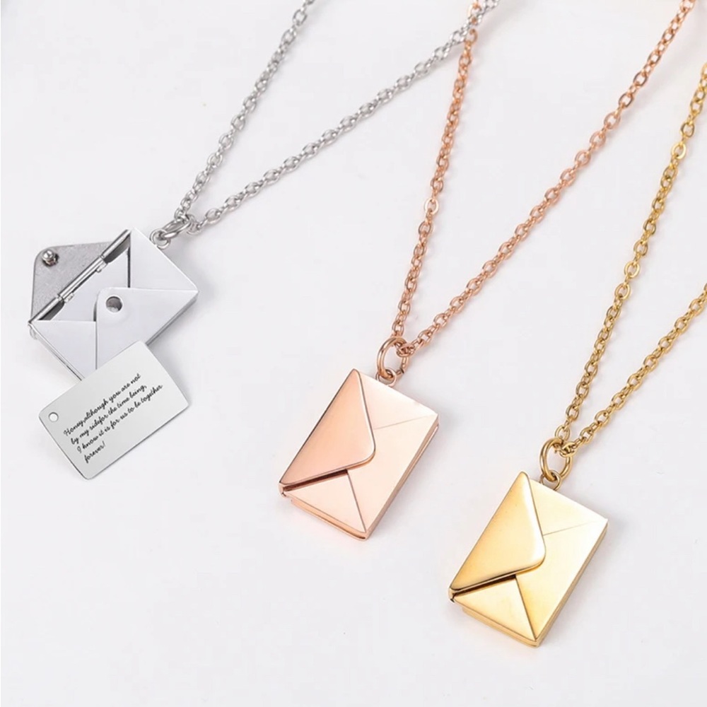 Envelope pendant necklace~